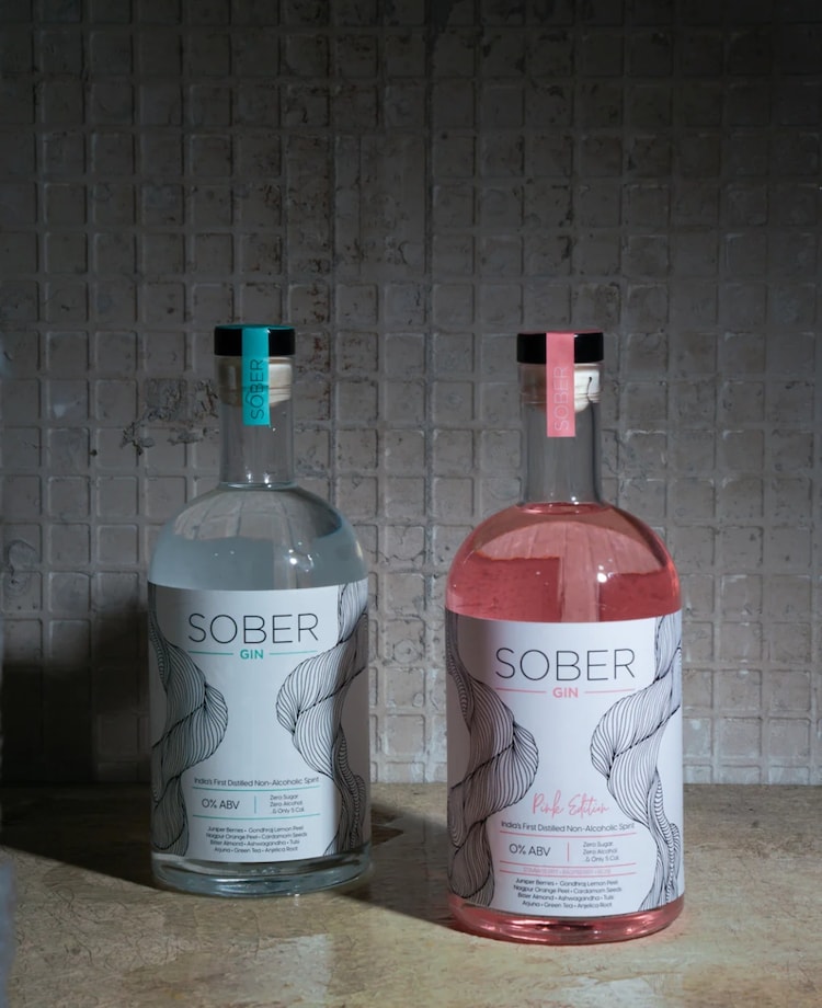 Non-alcoholic gin and pink gin by Sober.
